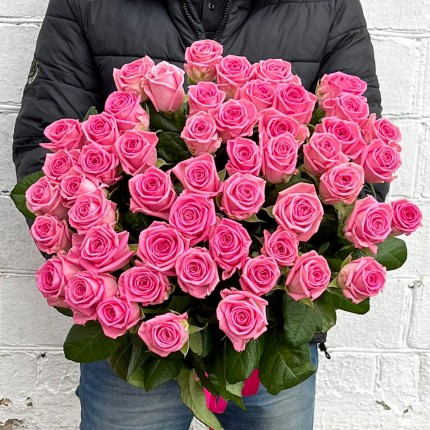 Букет из розовых роз "Розовая романтика" - купить с доставкой в Витязево